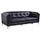Armen Living Primrose Contemporary Sofa in Dark Metal Finish and Navy Genuine Leather LCPR3NV - alternate 4